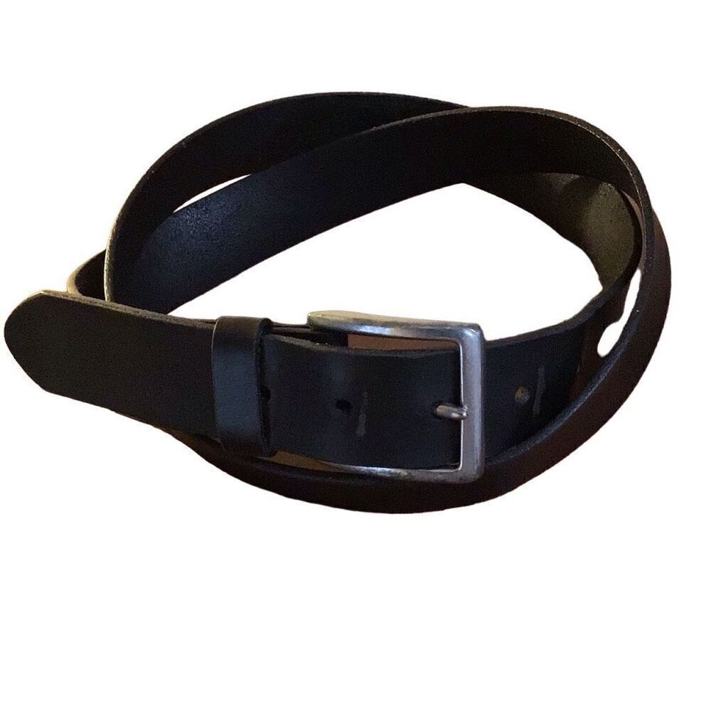 Mens Eddie Bauer Belt, Black Leather, 46